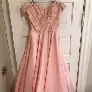 Cinderella lace and sequined Prom Dress